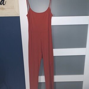Source Unknown Strappy Burnt Orange Jumpsuit